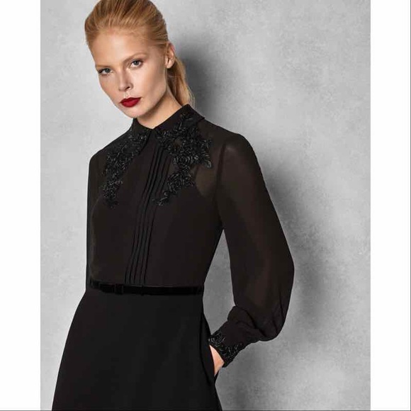 SOLD $350 Ted Baker Amaali Dress 0 - Picture 1 of 7